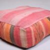 Orange Tribal Moroccan Pouf - Image 3