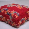 Red Floral Berber Poufs - Image 3