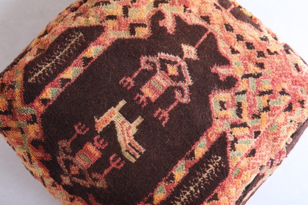 Vintage Handmade Moroccan Ottoman Pouf - Image 4