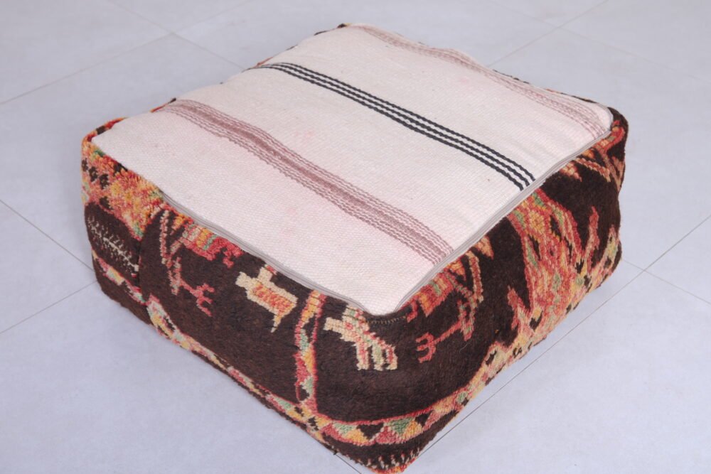 Vintage Handmade Moroccan Ottoman Pouf - Image 6