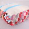 Colorful Moroccan Shaggy Floor Cushion - Image 4
