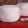 Round Pink Moroccan Handira Pouf - Image 9