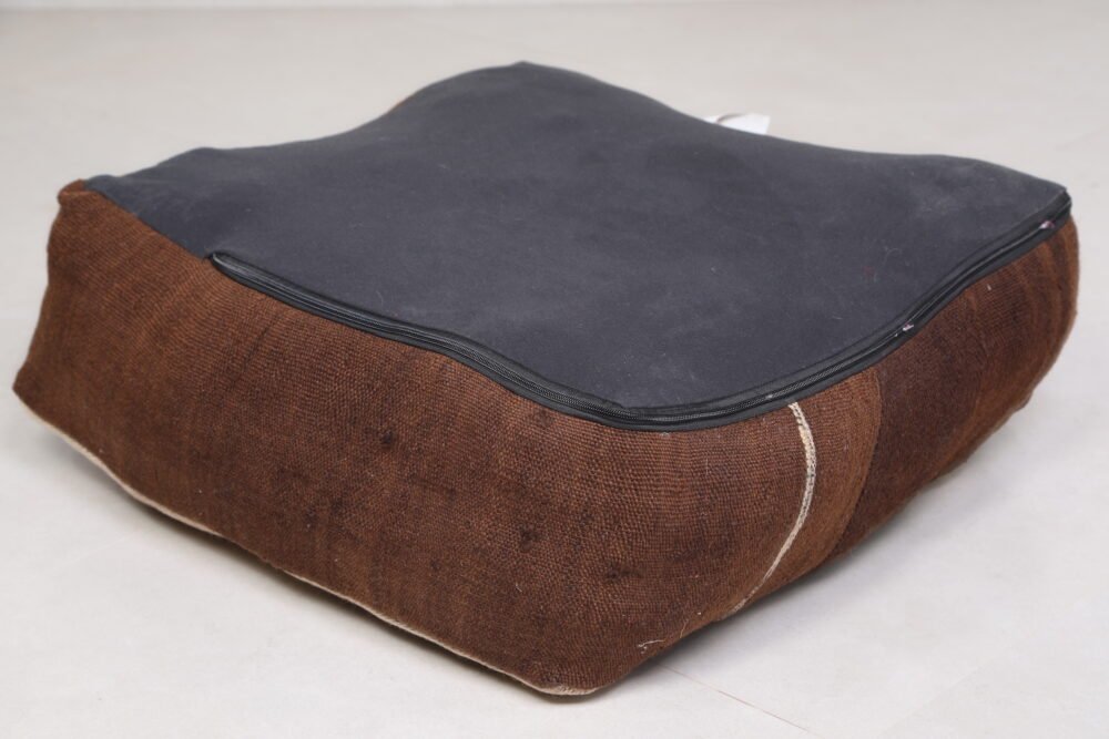 Brown & Cream Moroccan Pouf - Image 4