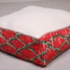 Handwoven Red & Green Kilim Ottoman - Image 4