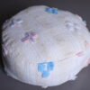 Round Handira Pouf in Pastel Pink & Blue - Image 5