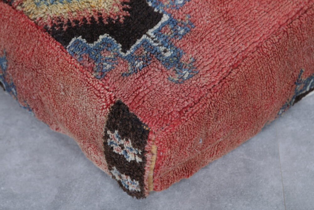 Handmade Berber Wool Pouf - Image 3