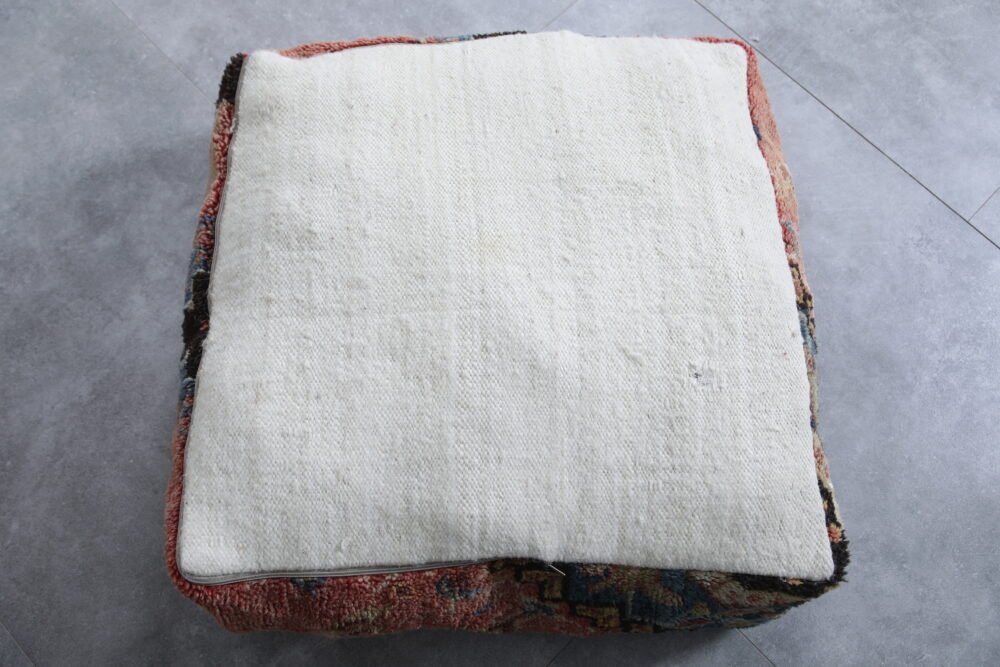 Handmade Berber Wool Pouf - Image 6