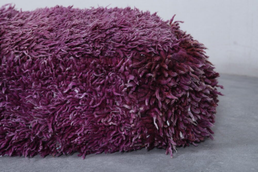 Moroccan Shaggy Floor Pouf - Image 5