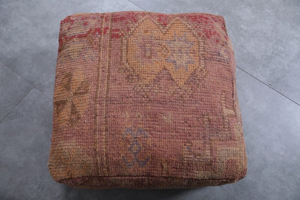 Rustic Kilim Ottoman Pouf - Image 4