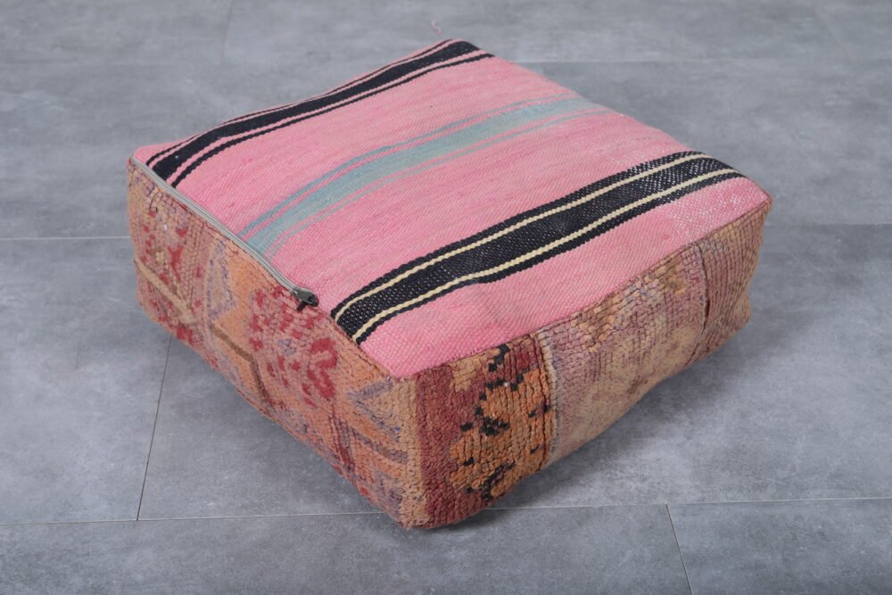 Rustic Kilim Ottoman Pouf - Image 5