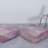 Pair of Vintage Kilim Ottoman Poufs