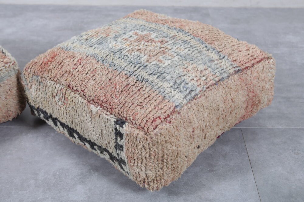 Light-Toned Moroccan Ottomans Poufs - Image 2