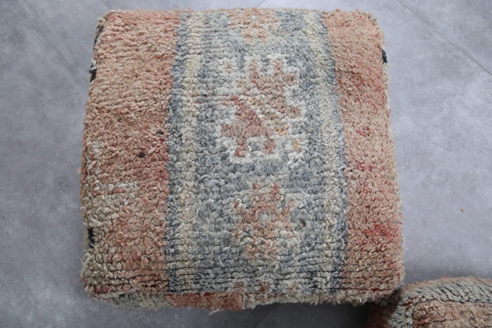 Light-Toned Moroccan Ottomans Poufs - Image 4