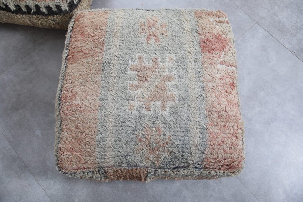 Light-Toned Moroccan Ottomans Poufs - Image 7