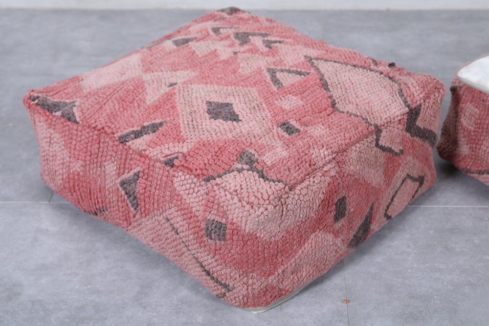 Two Moroccan Vintage Ottoman Poufs - Image 5