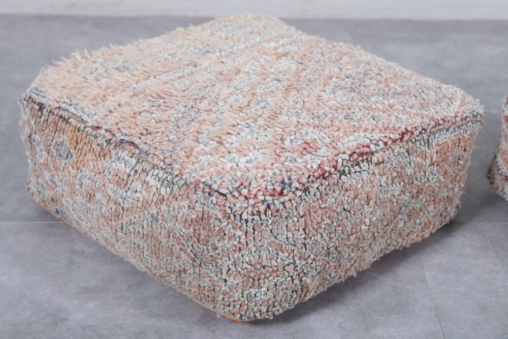 Pair of Moroccan Wool Ottomans Poufs - Image 5