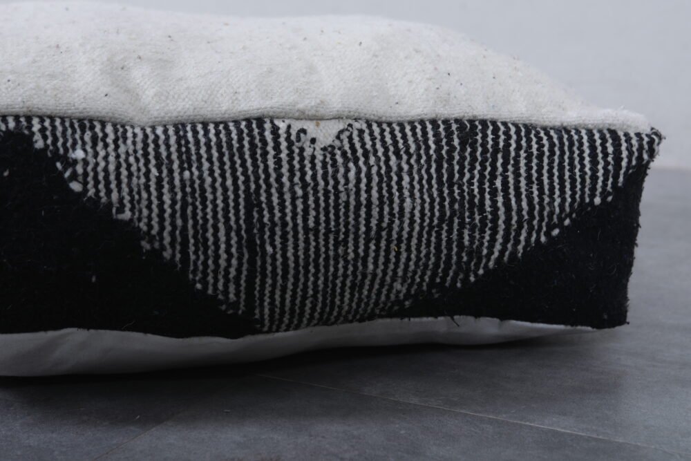 Modern Berber Black, White & Pink Floor Cushions - Image 3