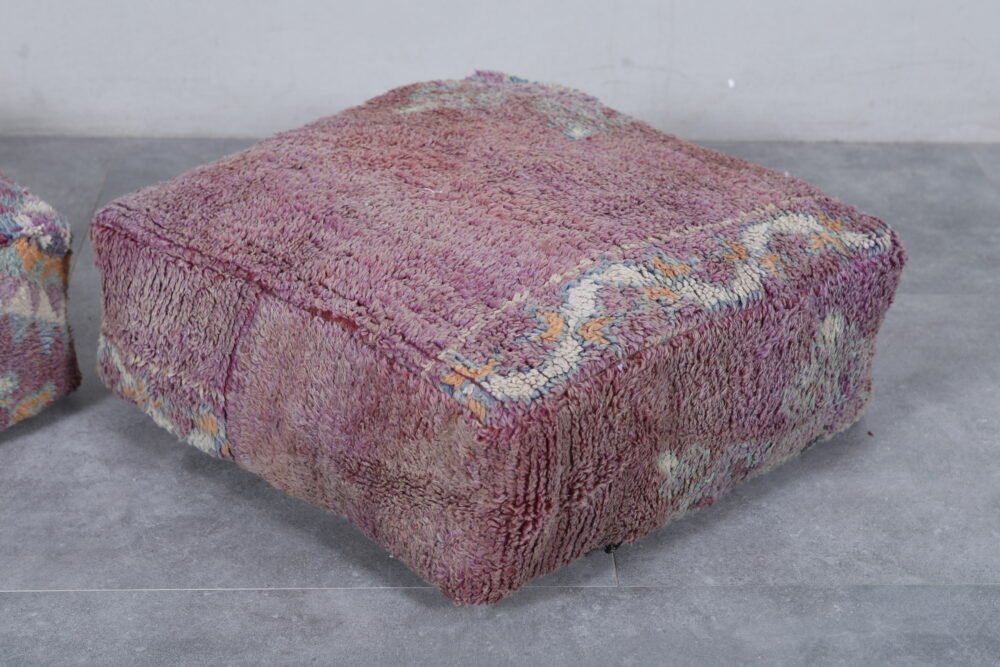 Faded Lavender Moroccan Floor Poufs - Image 2