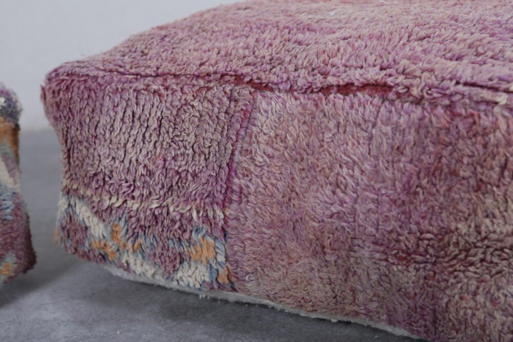 Faded Lavender Moroccan Floor Poufs - Image 4