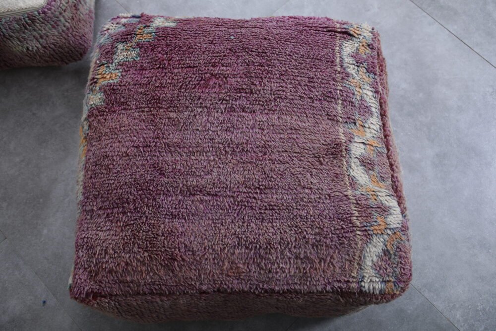 Faded Lavender Moroccan Floor Poufs - Image 7