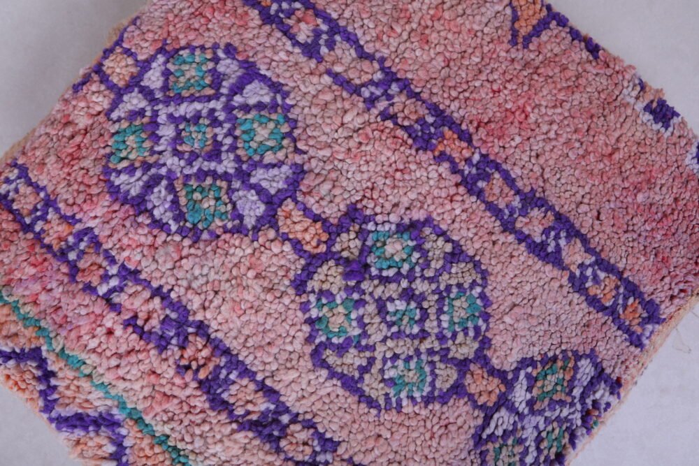 Vintage Berber Floral Pouf - Image 3