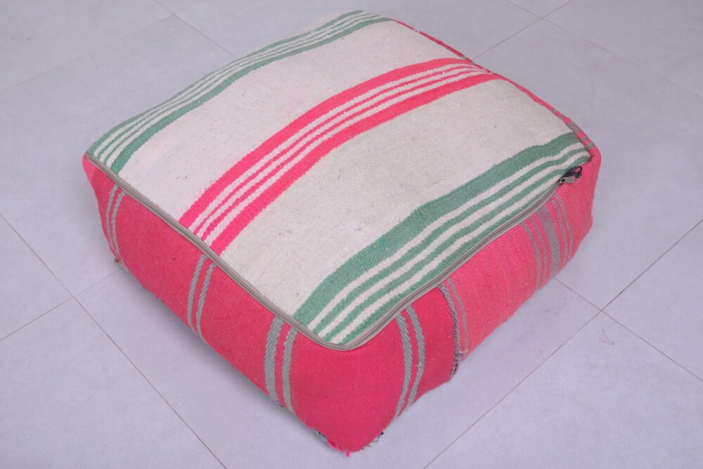 Bright Vintage Moroccan Pouf - Image 4
