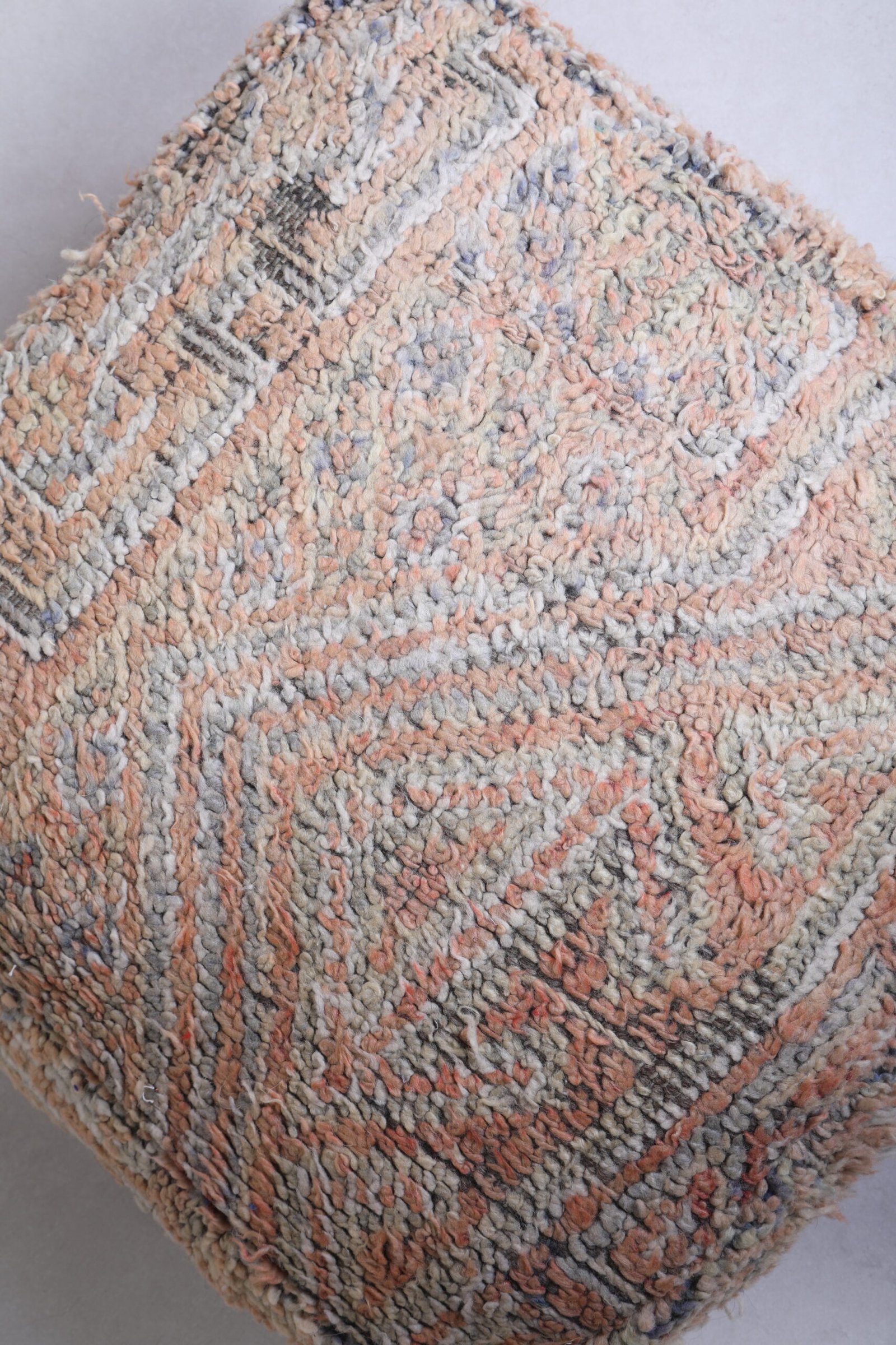 Vintage Wool Floor Cushions in Soft Pastels - Image 5