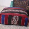 Striped Moroccan Kilim Pouf - Image 6