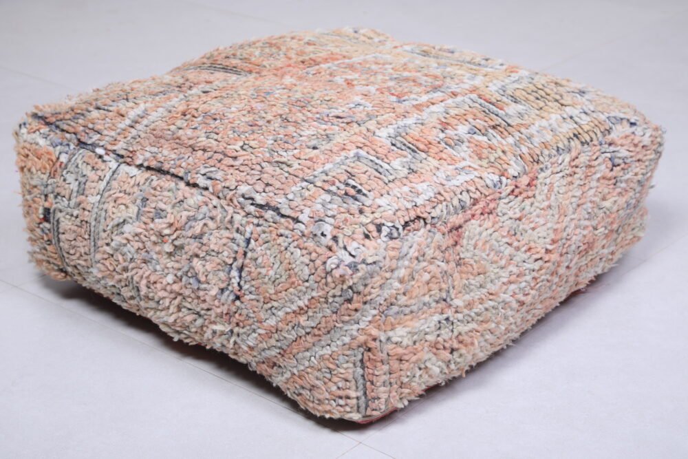 Peach and Cream Moroccan Pouf Set - Image 2