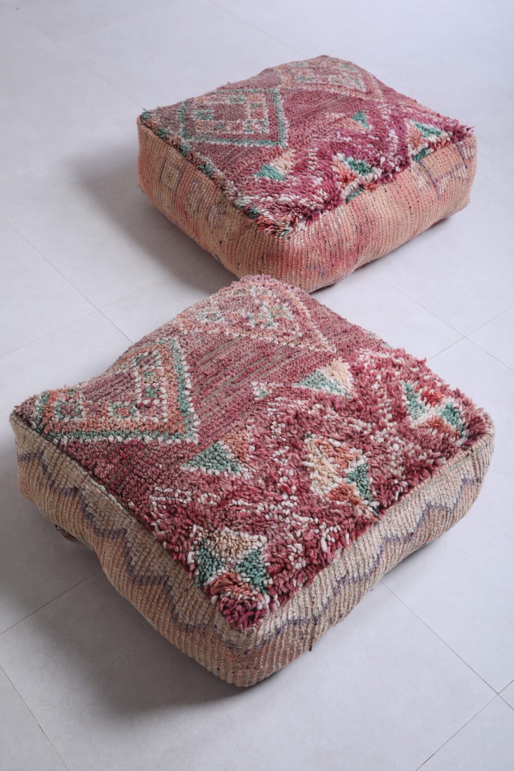 Vintage Moroccan Pouf Set - Image 5