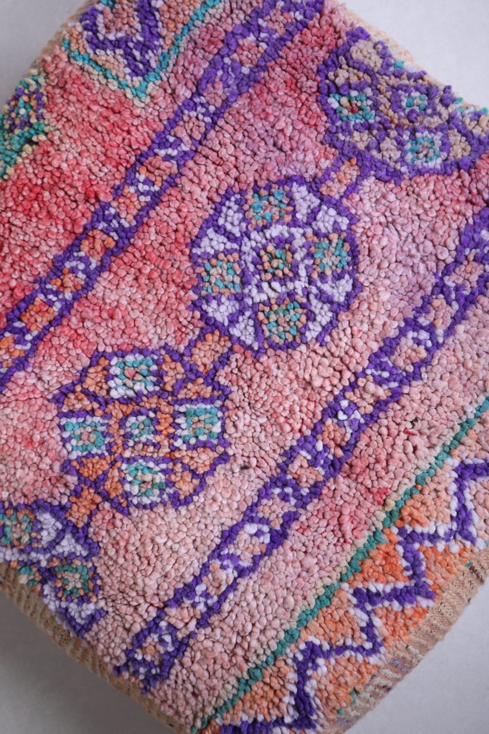 Colorful Moroccan Pouf Pair - Image 3