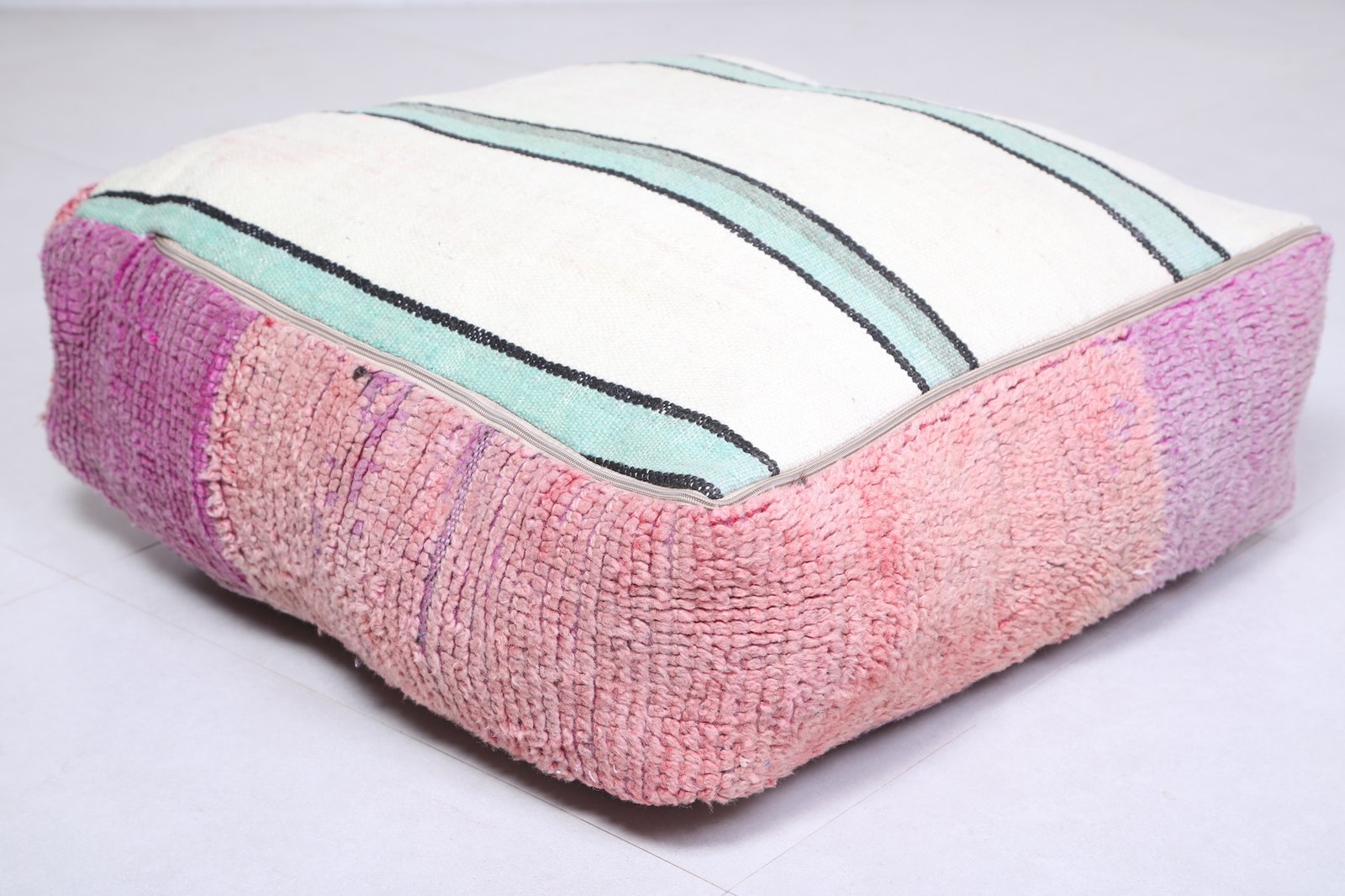 Vintage Tribal Wool Floor Cushions - Image 4