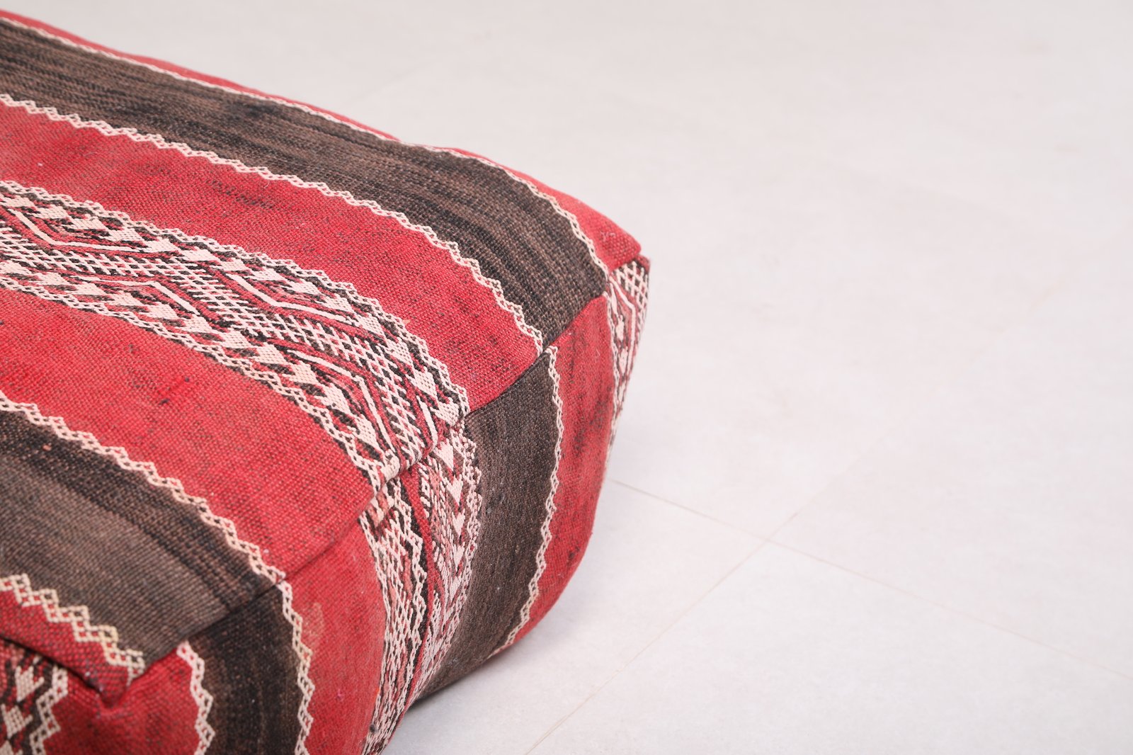 Moroccan Kilim Pouf Seat - Image 2