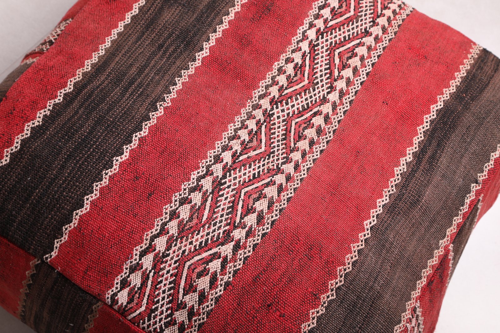Moroccan Kilim Pouf Seat - Image 3