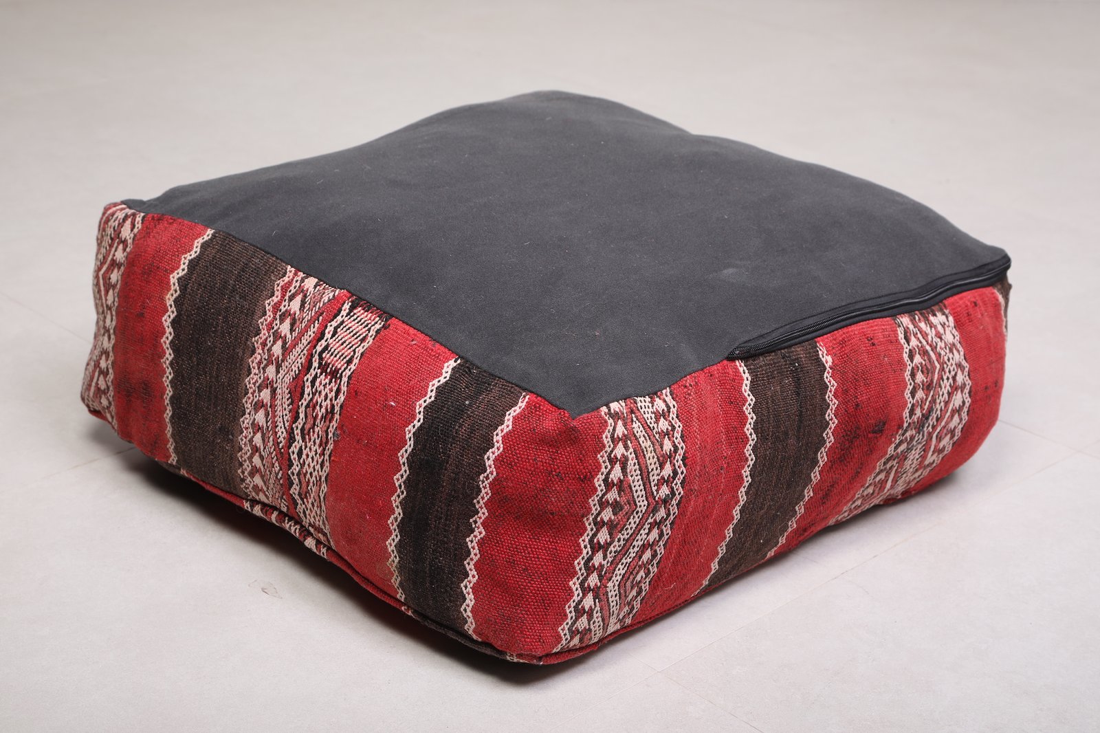 Moroccan Kilim Pouf Seat - Image 4