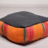Orange Moroccan Kilim Pouf - Image 5