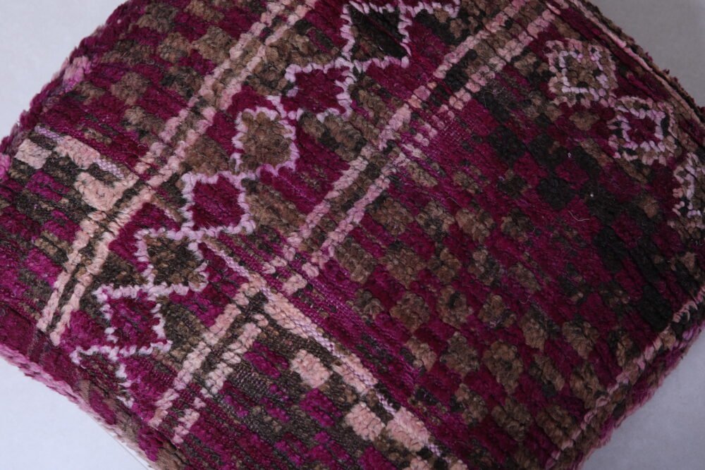 Deep Plum Moroccan Pouf - Image 3
