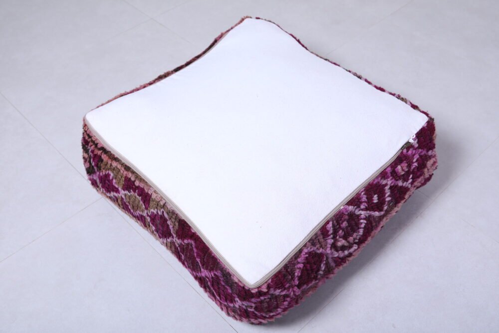 Deep Plum Moroccan Pouf - Image 4
