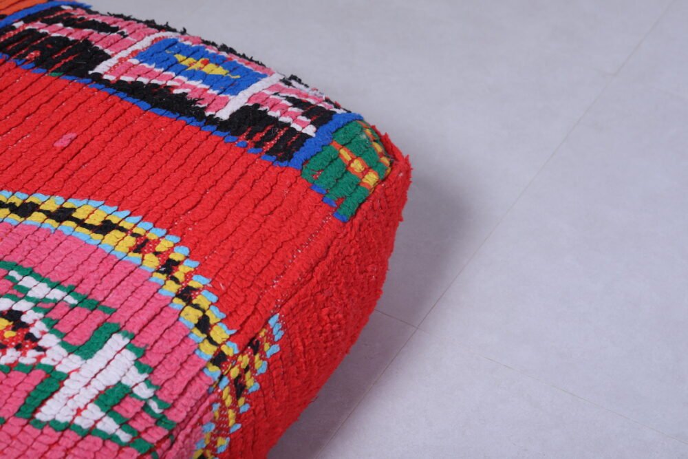 Multicolor Handmade Moroccan Pouf - Image 2