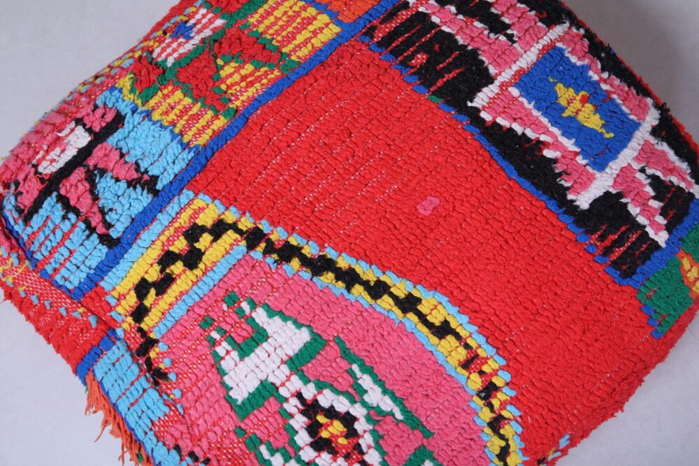 Multicolor Handmade Moroccan Pouf - Image 3