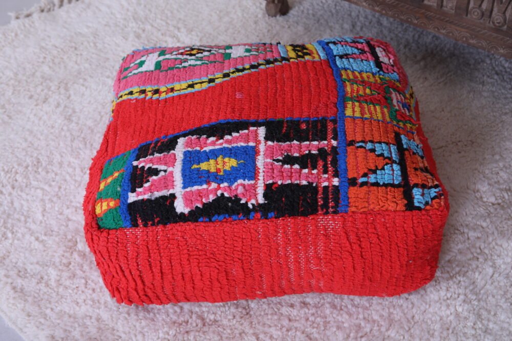 Multicolor Handmade Moroccan Pouf - Image 6