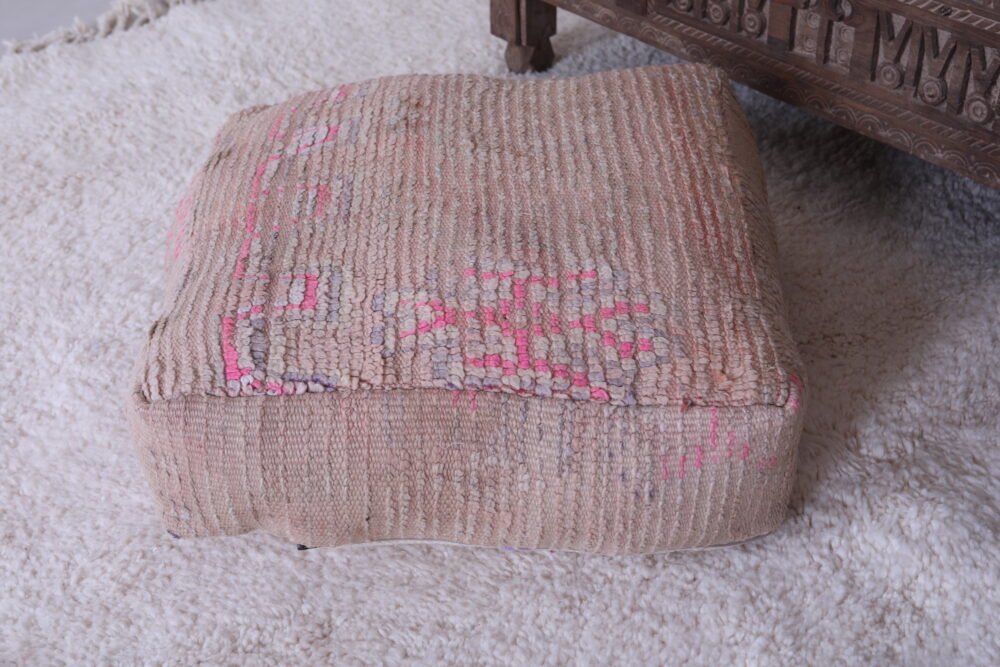 Handwoven Moroccan Kilim Pouf - Image 5