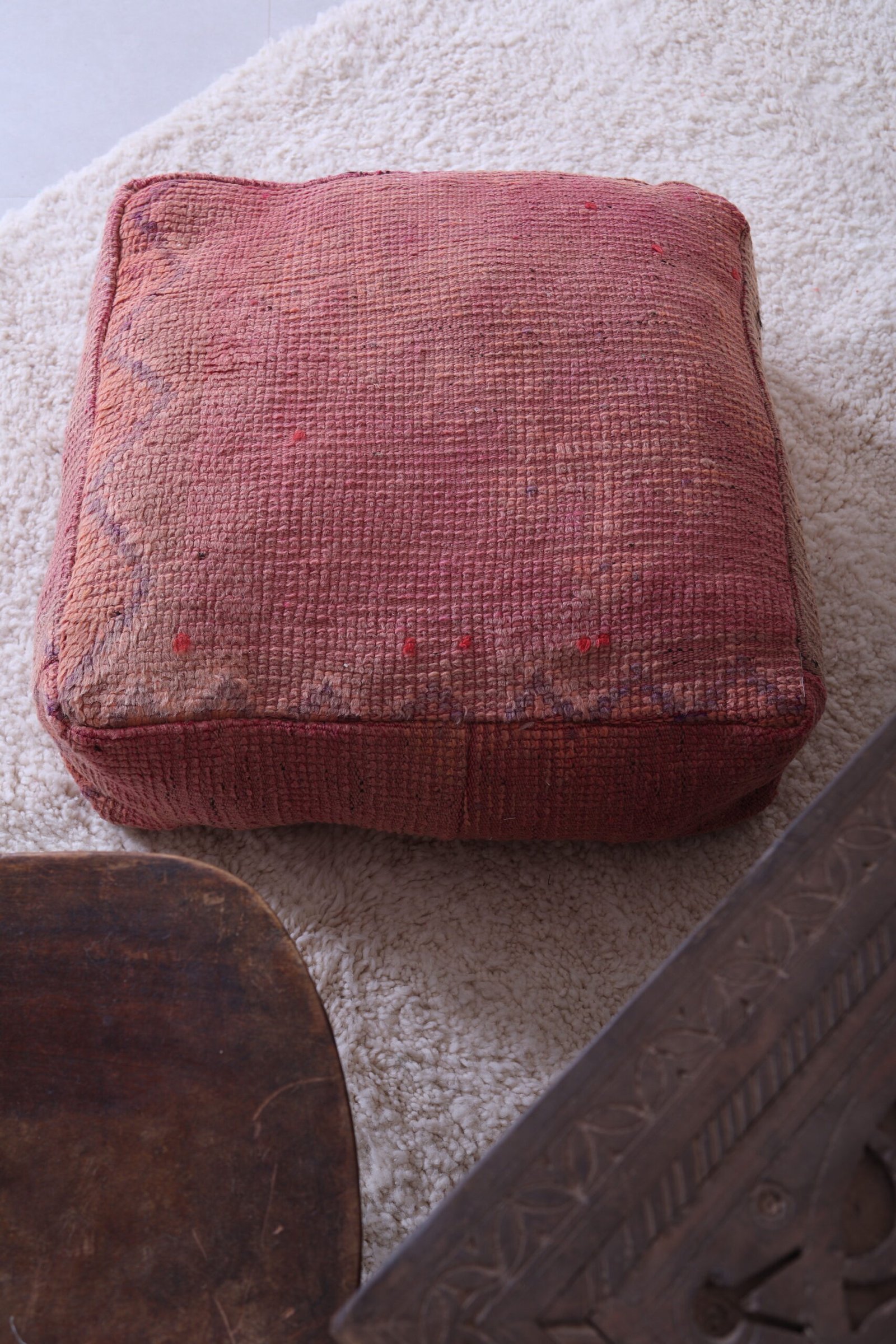 Minimalist Vintage Wool Floor Cushion - Image 6