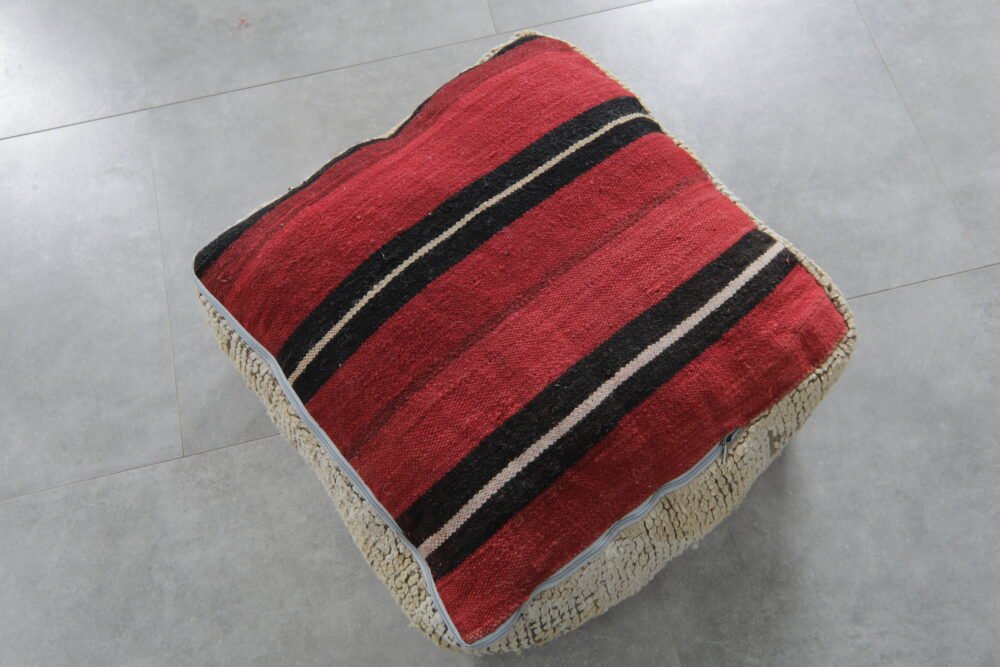 Cream Moroccan Poufs Set - Image 8