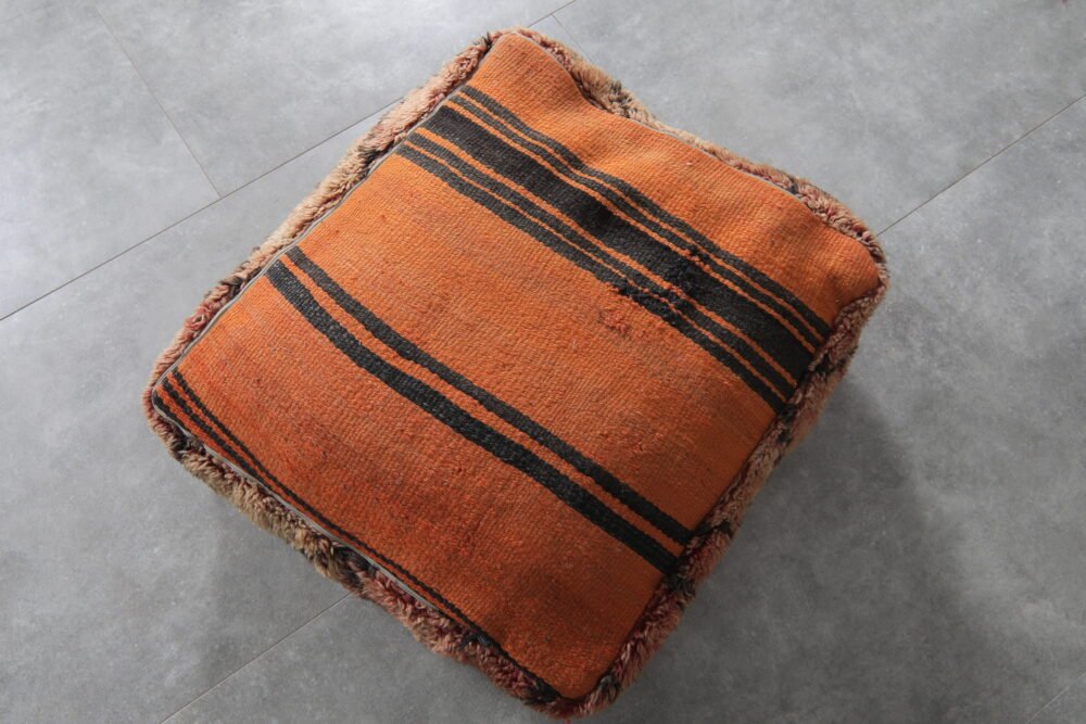 Vintage Brown Moroccan Pouf - Image 5