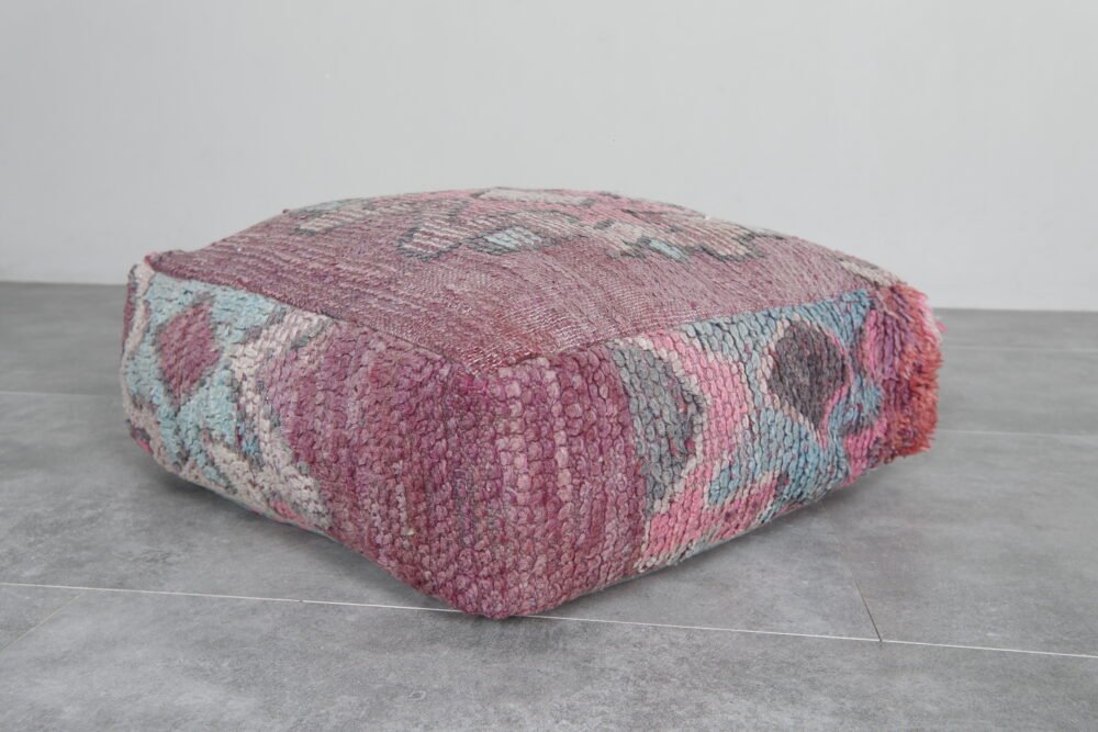 Soft Purple Moroccan Pouf - Image 3