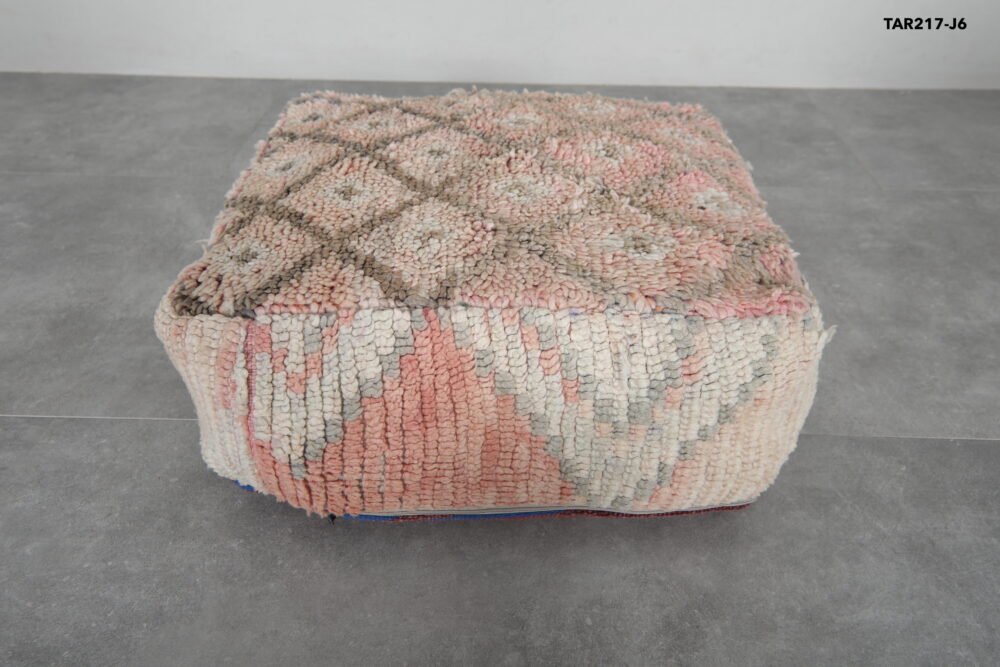 Diamond Pattern Moroccan Pouf - Image 4