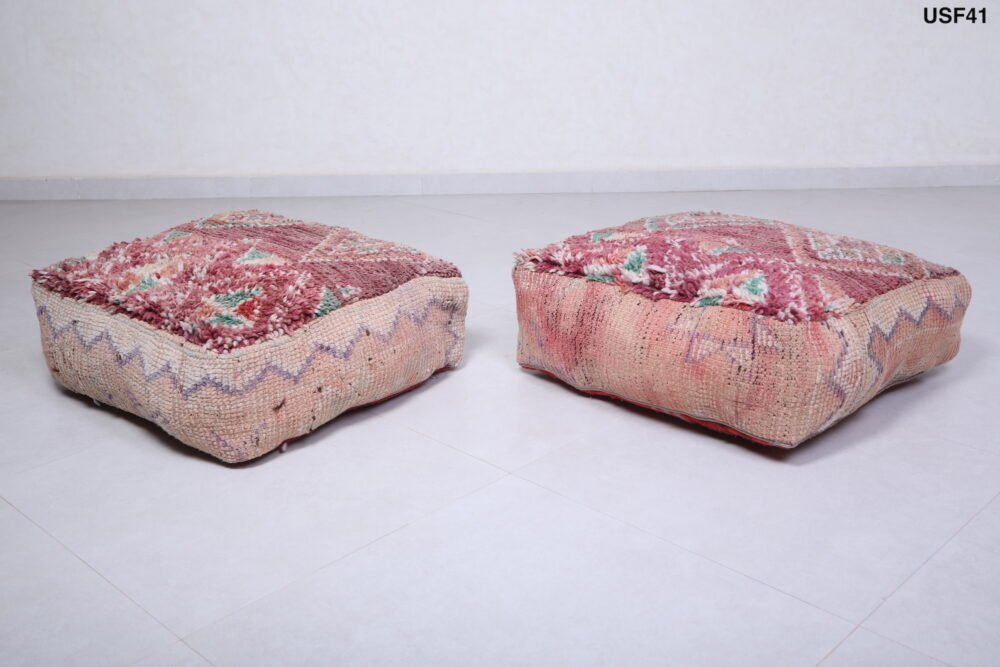 Vintage Moroccan Pouf Set - Image 7