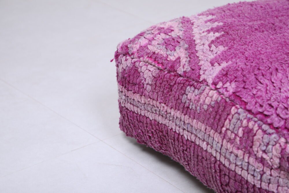 Moroccan Wool Ottoman Pair - Image 3