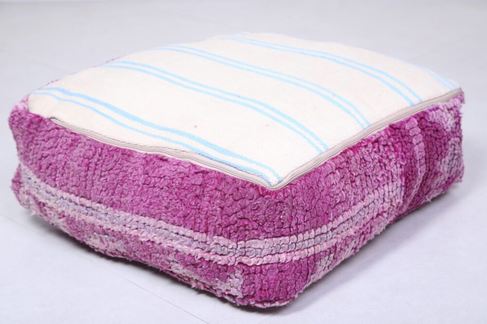 Moroccan Wool Ottoman Pair - Image 5